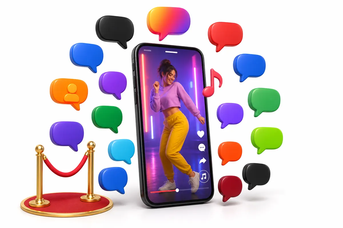 Ilustração: Comentários para TikTok