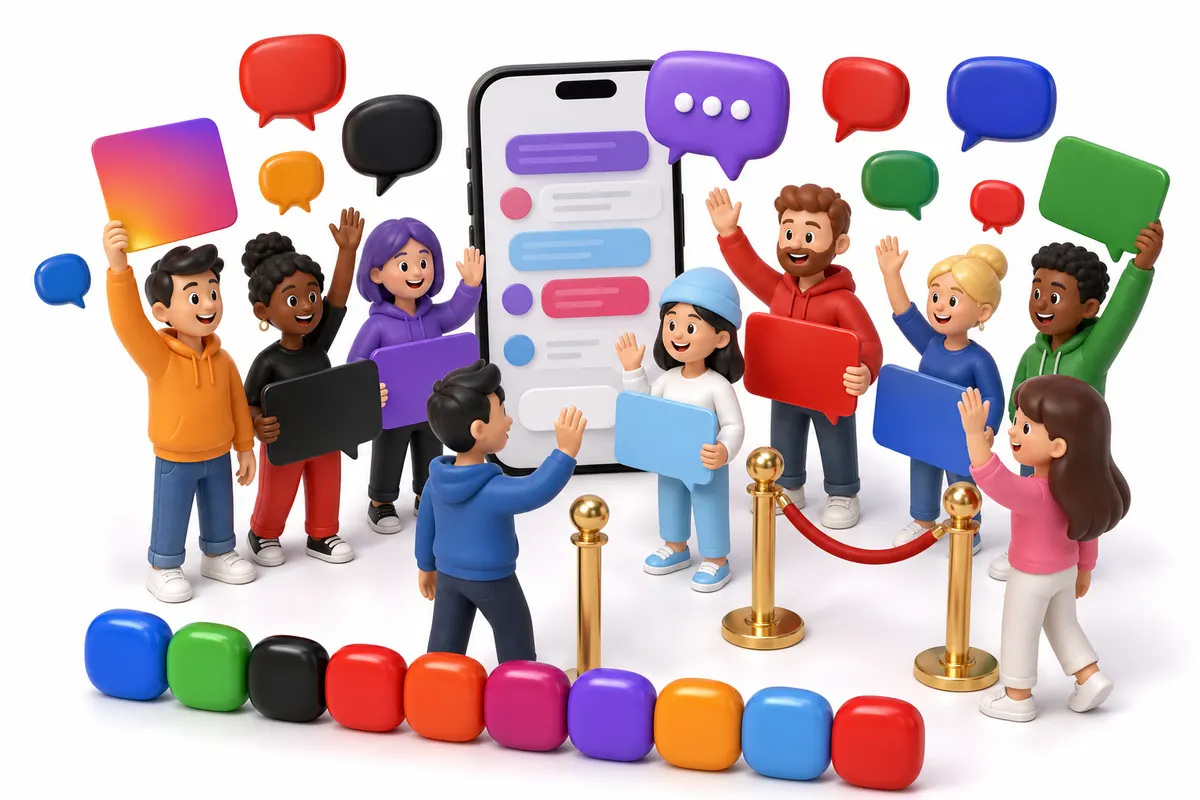 Ilustração: Membros no canal do WhatsApp