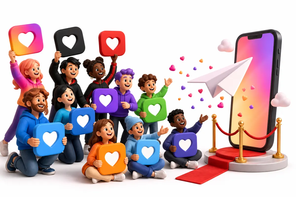 Ilustração: Membros no Telegram