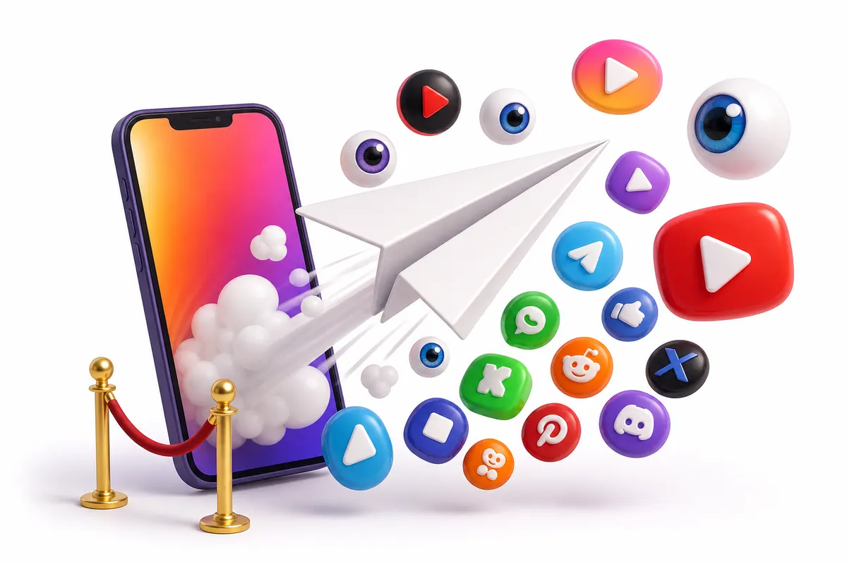 Ilustração: Visualizações no Telegram